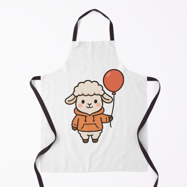 Item preview, Lamb in Hoodie Holding Balloon – Sweet Cute Animal for Kids designed and sold by Confuzz1ed.