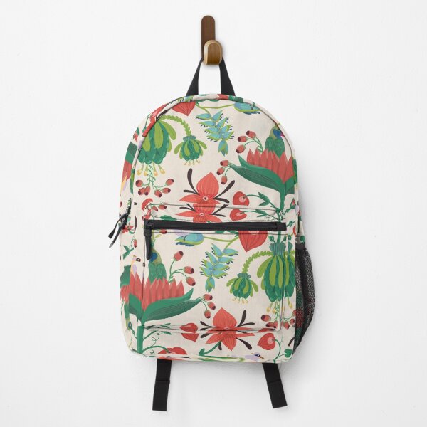 Item preview, Birds in huge flower motif (cream) designed and sold by istolar Pattern design & illustration.