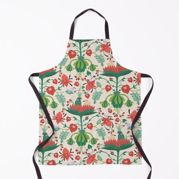 Item preview, Birds in huge flower motif (cream) designed and sold by istolar Pattern design & illustration.