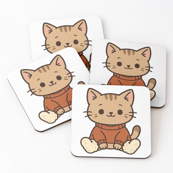 Item preview, Kitten in Fluffy Socks and Jumper – Cozy Cute Animal Art designed and sold by Confuzz1ed.