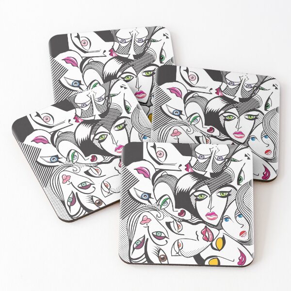 Item preview, Stylised Faces no1 designed and sold by jhojho.