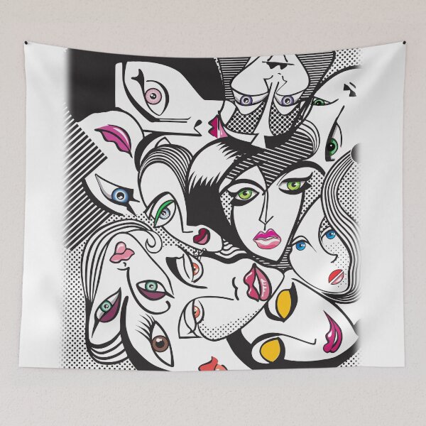 Item preview, Stylised Faces no1 designed and sold by jhojho.