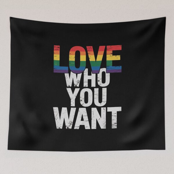 Item preview, Love Who You Want LGBTQ Lesbian Gay Bisexual Pan Queer Trans designed and sold by MarryIsMonth.