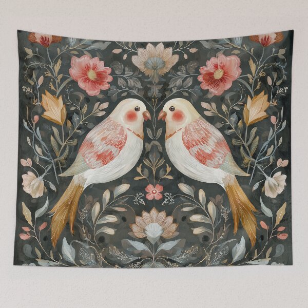 Item preview, Two Love Birds In Scandinavian Art designed and sold by Rtymer.