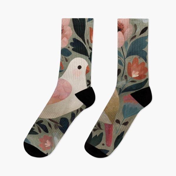 Item preview, Two Love Birds In Scandinavian Art designed and sold by Rtymer.