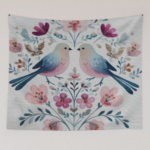 Item preview, Two Love Birds In Scandinavian Art designed and sold by Rtymer.