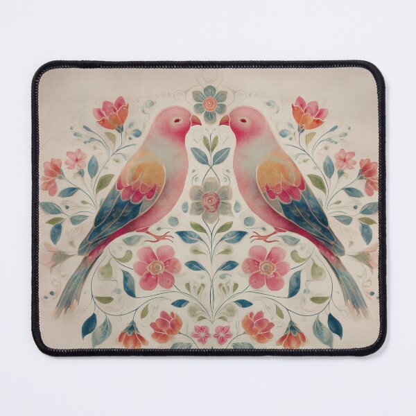 Item preview, Two Love Birds In Scandinavian Art designed and sold by Rtymer.