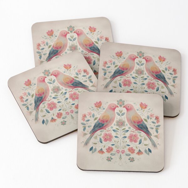 Item preview, Two Love Birds In Scandinavian Art designed and sold by Rtymer.