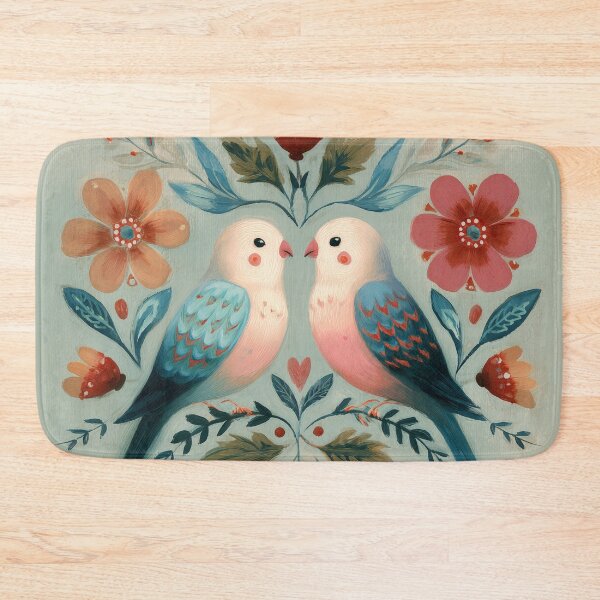 Item preview, Two Love Birds In Scandinavian Art designed and sold by Rtymer.