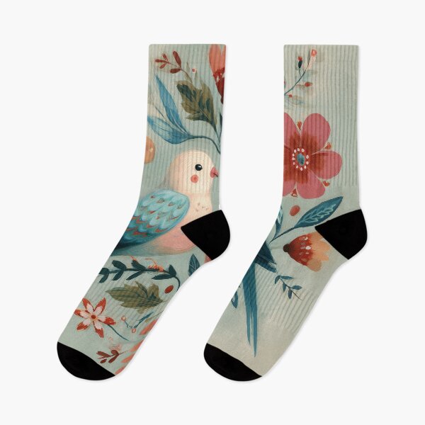 Item preview, Two Love Birds In Scandinavian Art designed and sold by Rtymer.