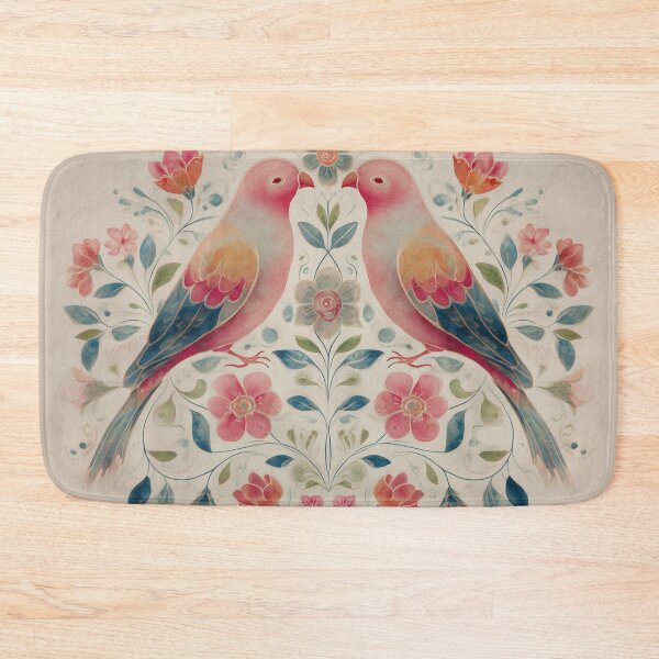 Item preview, Two Love Birds In Scandinavian Art designed and sold by Rtymer.