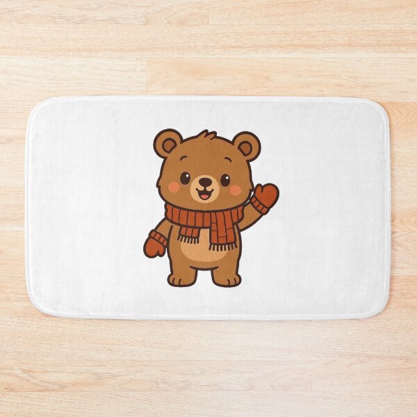Item preview, Bear Cub in Scarf and Mittens – Cozy Cute Animal for Kids designed and sold by Confuzz1ed.