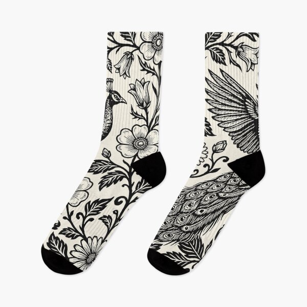 Item preview, Indian Peafowl Folklore Vintage Floral Birdwatching  designed and sold by Y-Vibes.