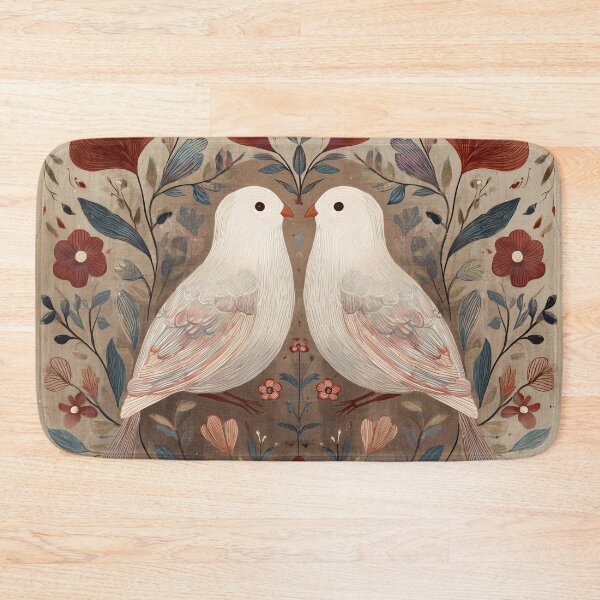 Item preview, Two Love Birds In Scandinavian Art designed and sold by Rtymer.