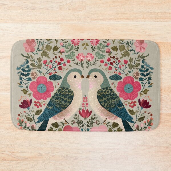 Item preview, Two Love Birds In Scandinavian Art designed and sold by Rtymer.