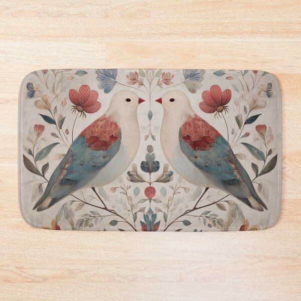 Item preview, Two Love Birds In Scandinavian Art designed and sold by Rtymer.