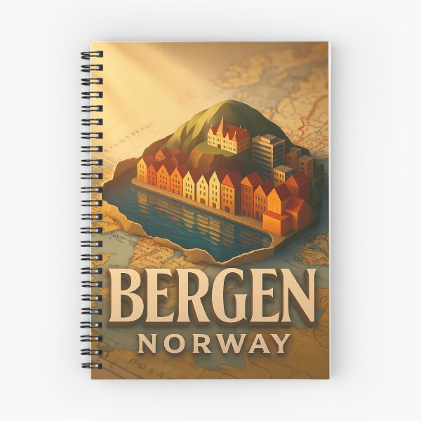 Item preview, Bergen Norway Miniature Map Art – Journey in Miniature Series designed and sold by darekkocurek.