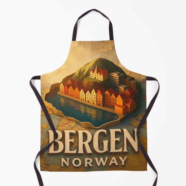 Item preview, Bergen Norway Miniature Map Art – Journey in Miniature Series designed and sold by darekkocurek.