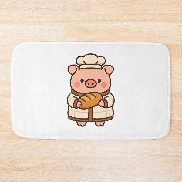 Item preview, Baker Pig in Winter Coat – Cute Food Job Animal Illustration designed and sold by Confuzz1ed.