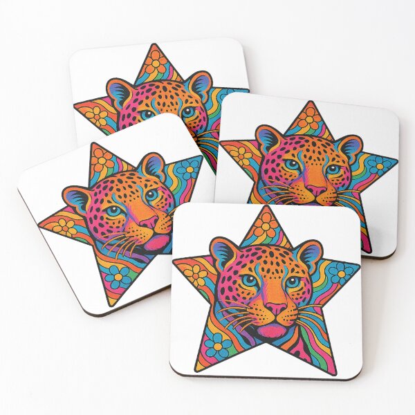Item preview, Psychedelic Leopard Star designed and sold by chromatalove.