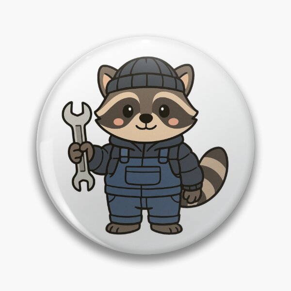 Item preview, Mechanic Raccoon in Winter Workwear – Cute Job Animal Illustration designed and sold by Confuzz1ed.