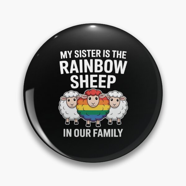 Item preview, My Sister Rainbow Sheep Family Gay Ally Pride LGBTQ Queer designed and sold by FadeOfThrone.