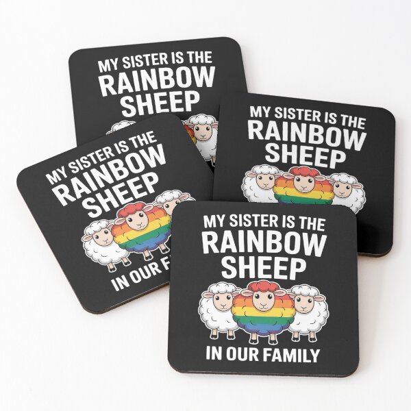 Item preview, My Sister Rainbow Sheep Family Gay Ally Pride LGBTQ Queer designed and sold by FadeOfThrone.