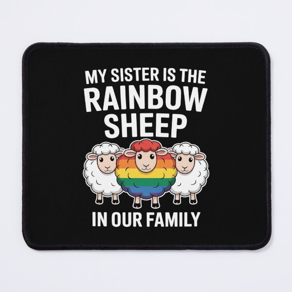 Item preview, My Sister Rainbow Sheep Family Gay Ally Pride LGBTQ Queer designed and sold by FadeOfThrone.