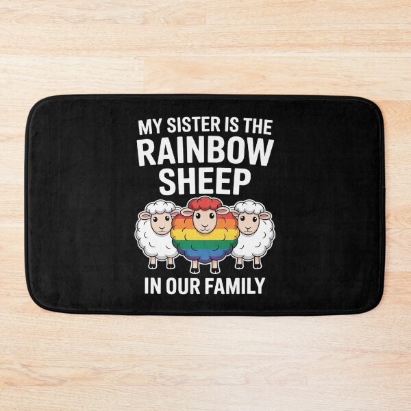 Item preview, My Sister Rainbow Sheep Family Gay Ally Pride LGBTQ Queer designed and sold by FadeOfThrone.