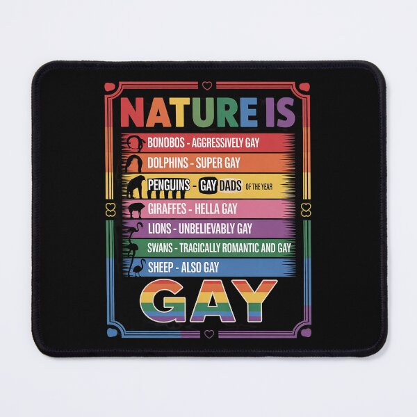Item preview, Nature is Gay LGBTQ Pride Month Animals Parade Queer designed and sold by MarryIsMonth.