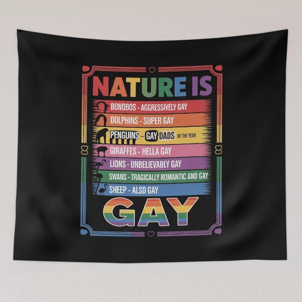 Item preview, Nature is Gay LGBTQ Pride Month Animals Parade Queer designed and sold by MarryIsMonth.