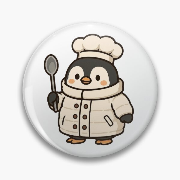Item preview, Penguin Chef in Winter Coat – Cute Cooking Job Animal Art designed and sold by Confuzz1ed.