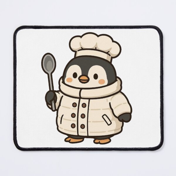 Item preview, Penguin Chef in Winter Coat – Cute Cooking Job Animal Art designed and sold by Confuzz1ed.