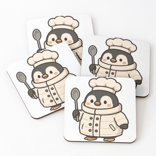 Item preview, Penguin Chef in Winter Coat – Cute Cooking Job Animal Art designed and sold by Confuzz1ed.