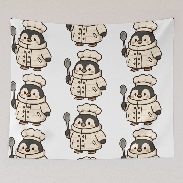 Item preview, Penguin Chef in Winter Coat – Cute Cooking Job Animal Art designed and sold by Confuzz1ed.