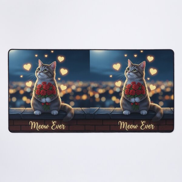 Item preview, Romantic Cat Love Night designed and sold by PetJoyPrintsCO.