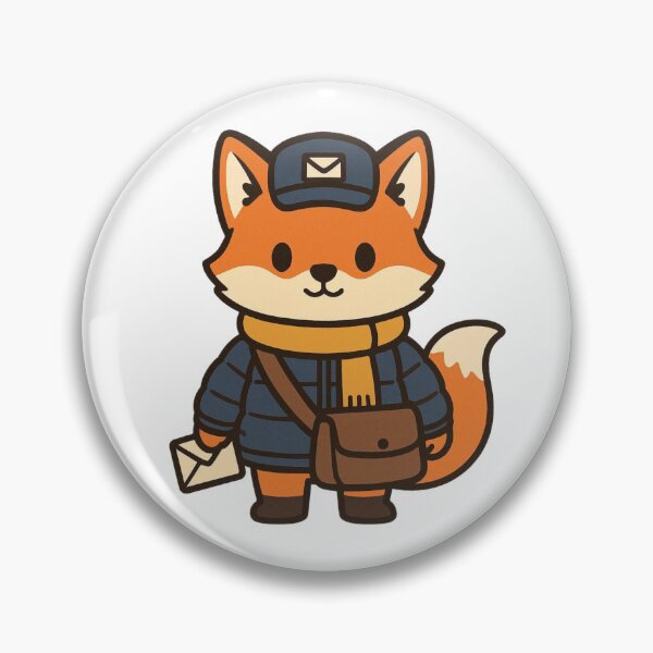 Item preview, Postal Fox in Winter Delivery Outfit – Cute Job Animal Illustration designed and sold by Confuzz1ed.