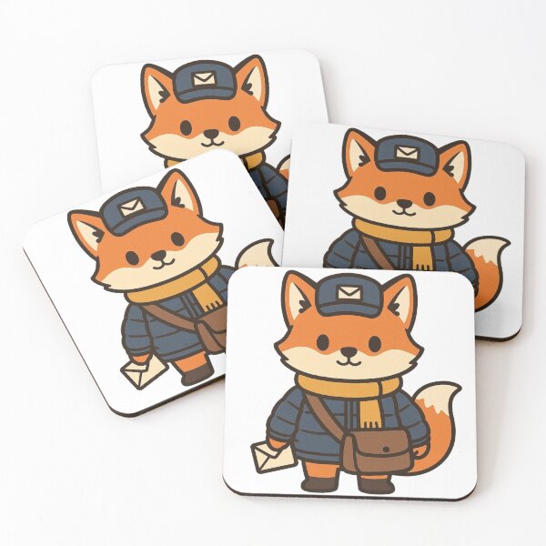 Item preview, Postal Fox in Winter Delivery Outfit – Cute Job Animal Illustration designed and sold by Confuzz1ed.