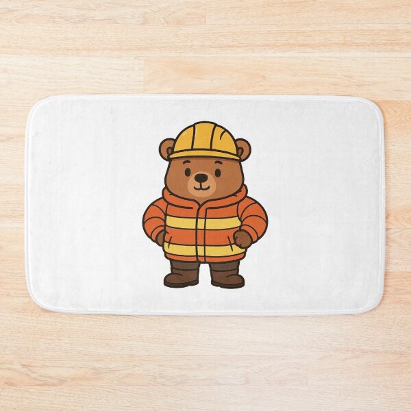 Item preview, Construction Bear in Winter Safety Gear – Cute Working Animal Design designed and sold by Confuzz1ed.