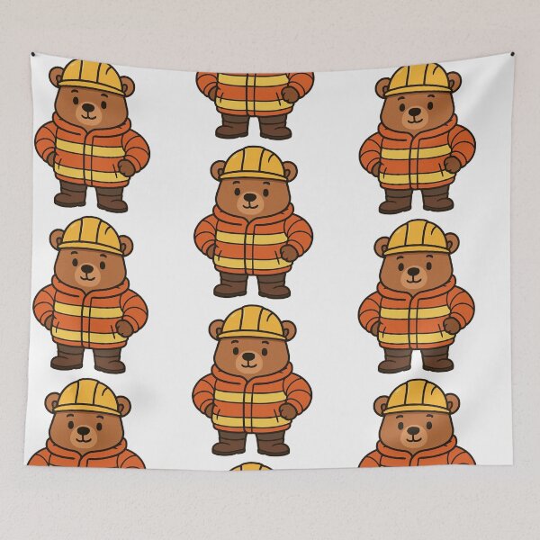 Item preview, Construction Bear in Winter Safety Gear – Cute Working Animal Design designed and sold by Confuzz1ed.