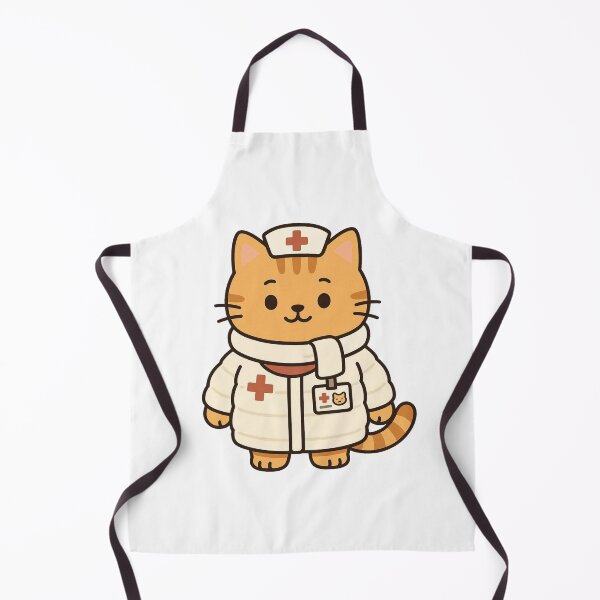 Item preview, Caring Nurse Cat in Cozy Winter Uniform – Cute Medical Animal Art designed and sold by Confuzz1ed.