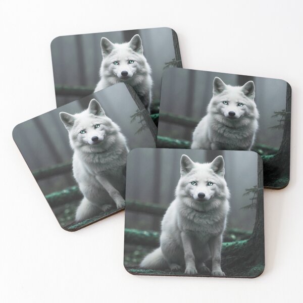Item preview, White Wolf in the Mist – Mystical Animal Art – Silent Guardian designed and sold by Traumrausch.