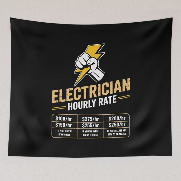 Item preview, Electrician hourly rate for Electrician Dad designed and sold by AquaKiev.