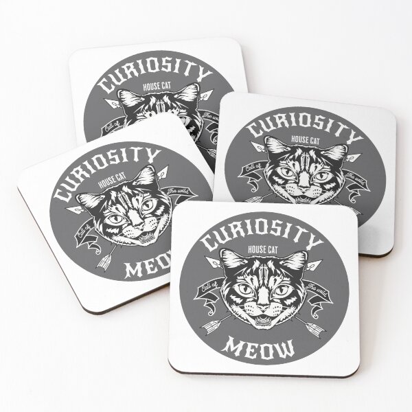 Item preview, Curiosity Meow Vintage House Cat Emblem designed and sold by Analog Aura .