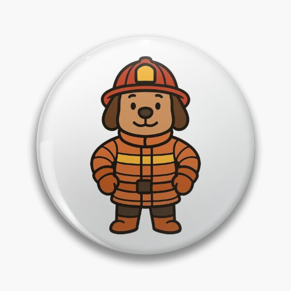 Item preview, Brave Firefighter Dog in Winter Gear – Cute Job Animal Illustration designed and sold by Confuzz1ed.