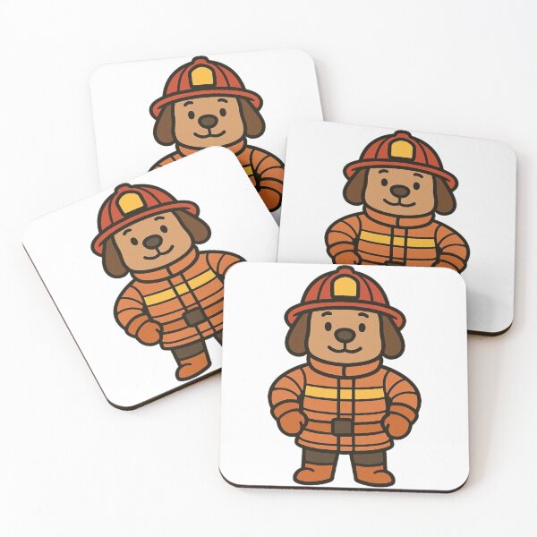 Item preview, Brave Firefighter Dog in Winter Gear – Cute Job Animal Illustration designed and sold by Confuzz1ed.