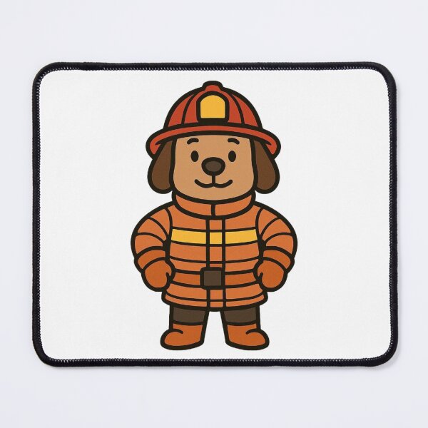 Item preview, Brave Firefighter Dog in Winter Gear – Cute Job Animal Illustration designed and sold by Confuzz1ed.