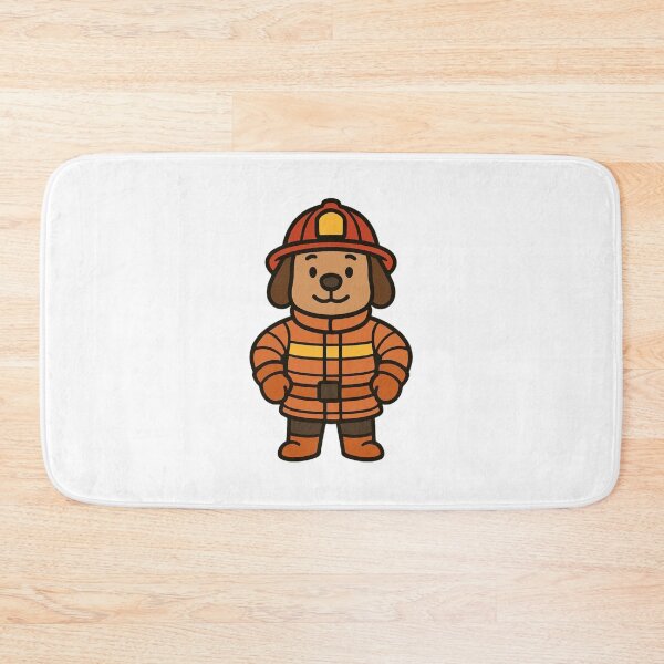 Item preview, Brave Firefighter Dog in Winter Gear – Cute Job Animal Illustration designed and sold by Confuzz1ed.