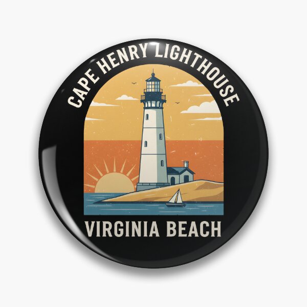 Item preview, Vintage Cape Henry Lighthouse Virginia Beach designed and sold by DrawHandArt.