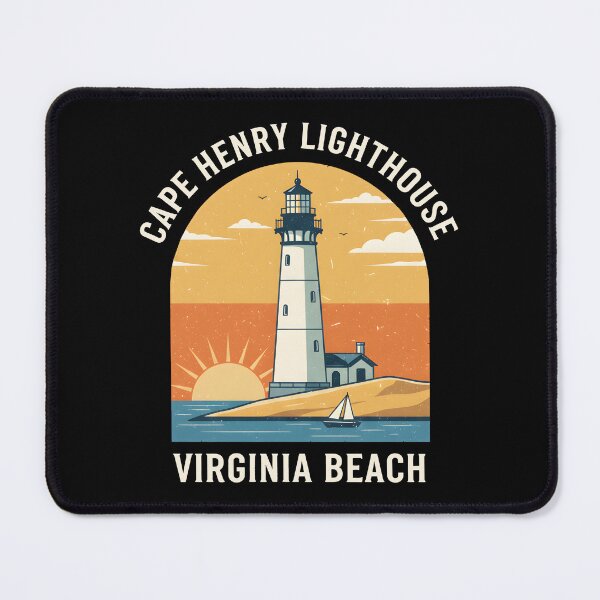 Item preview, Vintage Cape Henry Lighthouse Virginia Beach designed and sold by DrawHandArt.